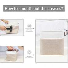 New Collapsible Fabric Storage Cub 11x11 Cube Storage Bins, 4 Pack Closet Baskets Box  Dl For Anizing, Shelf, Toys, Clos, Home, Ice, Nursery (Beige&) - Beige /  Cube - 11"x11"x11" - View 6