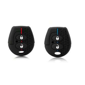 1 Pieza Funda de silicona para llave del coche Seat Ibiza, Leon, Toledo, Mii, Altea, Cordoba, Arosa, Alhambra, Exeo FR, Sharan 2 con control remoto de 2 botones