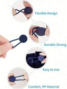 6pcs Women's Elastic Button Pants Waist Extender With Metal Button Hook & Extender