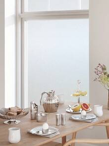 1卷磨砂隐私窗膜 - 静电吸附可移除玻璃膜 - 防紫外线，适用于办公室、会议室、浴室、客厅 - 17.5 x 118 英寸 - 無色 - 查看 18