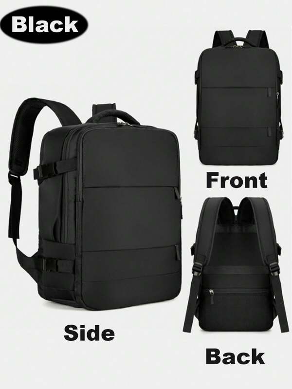 Mochila de gran capacidad multiuso | Con compartimento para computadora portátil y puerto USB | Bolsa de pañales para ir al trabajo | Mochila universitaria | Tela Oxford impermeable | Asa y correa de hombro de doble uso