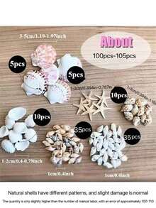 100pcs Mini Seashells For DIY Ocean Theme Decoration, Aquarium Landscaping And Home Decor - Multi-Color(White, Light Yellow, Mixed), Shell Decor, Aquatic Environment, Natural Aesthetics, Delicate Design, Realistic Texture - Multicolor - View 6