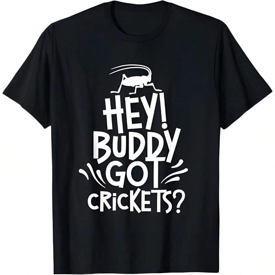 Latest Products All-New Hey Buddy Got Crickets? Animal Lizard Lizards Gecko Lover T-Shirt - Black - View 1