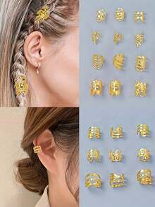 70 hạt kim loại buộc tóc, phụ kiện tóc tết có thể điều chỉnh, phù hợp cho tóc tết kiểu dreadlocks. - Vàng - Xem 5