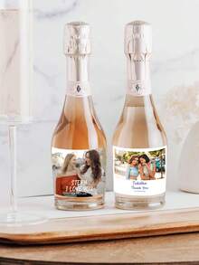 Etiquetas personalizadas para botellas de vino con fotos, regalos de cumpleaños, etiquetas de vino de boda personalizadas, regalos de boda, etiquetas de vino para damas de honor con fotos, adhesivos para vino, regalos de vino para mejores amigas, útiles escolares, de vuelta a la escuela - Multicolor - Ver 5