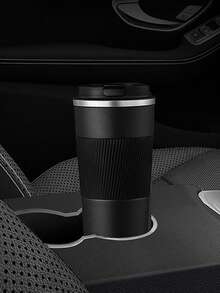 1 pieza Taza de café de viaje de acero inoxidable de 380ml/510ml, taza de agua reutilizable a prueba de fugas y con vacío, botella de agua aislada simple y portátil, adecuada para la oficina, actividades casuales al aire libre, ejercicio - Multicolor - Ver 4