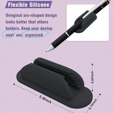 10pcs Adhesive Pencil Holders For Desk - Silicone Pen Holder - Flexible Pencil Holder For Walls Clipboards, Office Essentials Accessories Teacher Supplies