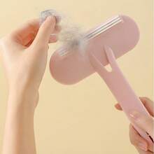 Double-Sided Manual Fabric Shaver & Lint Remover - Household Coat Garment De-Pilling Tool With Pet Hair Removal & Anti-Pilling - 粉色 - 查看 6