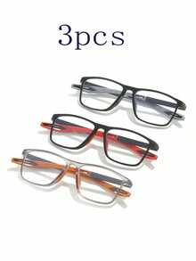 3pcs Silicone Glasses With TR Legs, Unisex Sports Style Computer Eyeglasses With Lens Glasses Accessories - Multicolor - View 14