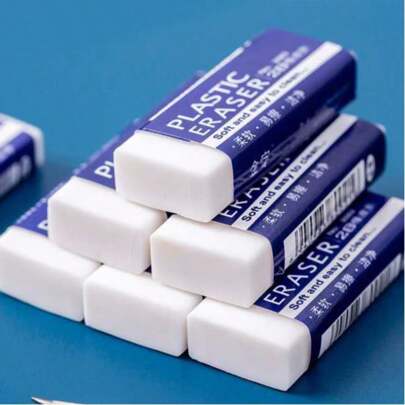 White Rectangular Eraser, Large Pencil And Art Eraser, Used For Drawing, Correction And Office Study