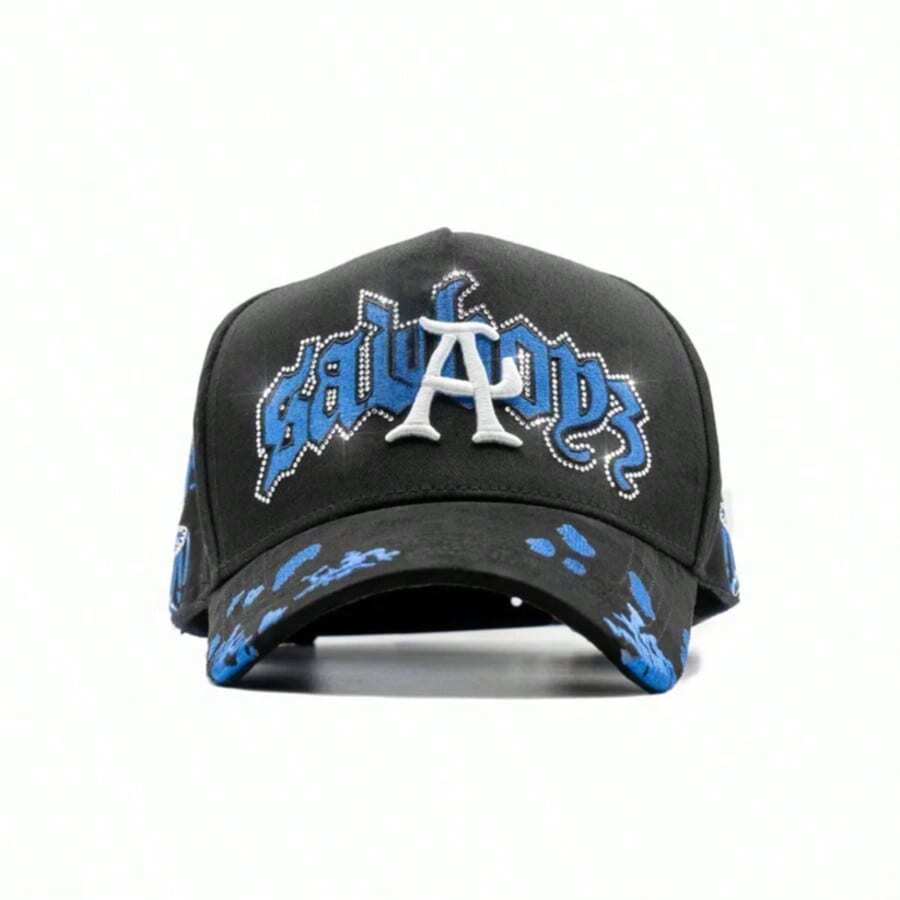 Gorra Ángel Azul Sad Boyz, Sad Boyz Crystal, Clave ALI X Junior H, Premium Hats Moda Negra The Dandy Hats - Negro - Ver 1