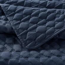 Dark Grey Quilt King Size Bedding Sets With Pillow Shams, Lightweight Soft Bedspread Coverlet, Quilted Blanket Thin Comforter Bed Cover, All Season Spring Summer, 3 Pieces, 104x90 Inches - 海軍 - 查看 8