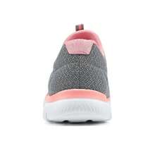 Skechers Zapatillas deportivas casuales elásticas sin cordones para mujer, zapatos deportivos casuales ligeros y cómodos - Gris/Rosa - Ver 5