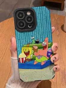 SPONGEBOB 1 件海绵宝宝垂直条纹软手机壳保护套适用于 16/15/14/13/12/11 Pro Max/12 Pro/14 Plus 防水防震防摔防刮 - 彩色 - 查看 2