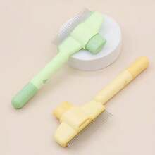 1 件/2 件宠物自清洁刷，猫狗脱毛刷，长毛宠物梳理刷，毛发打结按摩刷，一键自清洁耙，不建议用于短毛宠物 - 彩色 - 查看 10