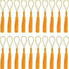 20pcs Miniature Silk Tassel Soft Glossy Handmade Bookmarks With Rope Loop, For Keychain, Earring, Jewelry Making, Memorabilia, Graduation Ceremony, Garment Sewing, Gift Tags DIY Craft Project - Multicolor - View 20