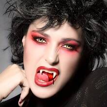 17mm Funny Vampire Fake Teeth Zombie Teeth Small Fang Makeup Props Vampire Teeth For Role Play Party Costume Gifts Halloween