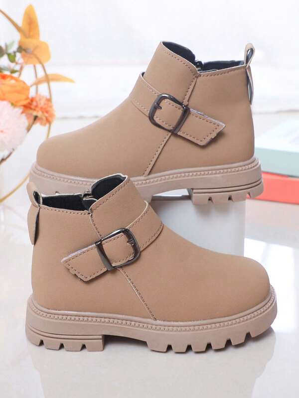 1 Pair Girls Simple & Fashion Spring/Autumn Comfortable Versatile Indoor/Outdoor Casual Low-Top Boots
