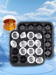 1pc - Diamond Silicone Ice Cube Mold, Silicone Material, Diamond Ice Cube Tray, Ideal Bar Tools For Whiskey, Wine, Kitchen Gadgets