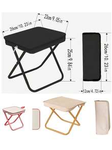 1 件便携式多功能户外野餐露营折叠椅、超轻钓鱼凳、旅行凳、钓鱼配件