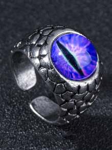 1 Pc New Charm Purple Dragon Eye Rings For Men Women Clarw Punk Hip Hop Animal Ring Fashion Party Jewelry Gifts