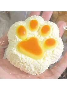 1 pieza Juguete con forma de pata de gato de silicona, con textura de uva, de rebote lento, que alivia el estrés para niños/adultos, perfecto como regalo para niños/adultos en festividades como Navidad, Halloween, disponible en verde, morado, naranja, azul, rosa