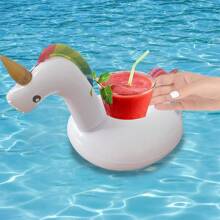 1/3/6 pezzi supporto galleggiante per bevande a forma di unicorno, galleggiante gonfiabile riutilizzabile, supporto galleggiante per lattine di bevande, accessorio galleggiante per piscina, adatto per feste in piscina, giochi estivi in spiaggia, nuoto, raduni, vacanze, bagni, per condividere la felicità con famiglia e amici