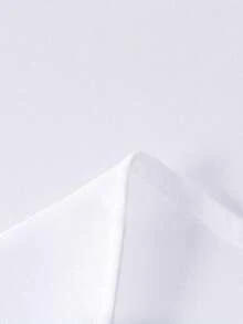 1pc Elegant Table Runner - Made Of Polyester, Rectangular, Solid Color, Suitable For Halloween, Country Style Restaurant, Kitchen, Dining Room, Party Decoration, Home Decor, Vanity And Tabletop Decoration, Party Dining Table Setting, Tablecloth, Dining Table Decor - White - View 4