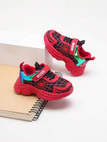1 双儿童蜘蛛带防滑运动鞋，软底户外可爱百搭跑鞋，适合所有季节