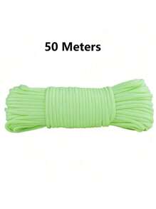 10/100m/Pieza Cordón multicolor arcoíris de 7 hebras que brilla en la oscuridad de 4mm, adecuado para uso múltiple al aire libre, emergencia de supervivencia, cuerda de paracaídas, trenzado de pulseras, camping, picnic, tendedero, correa para mascotas, duradero hilo DIY