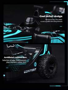 Random Color 2-Channel Mini Cool Remote Control Car Toy, Electric Toy Car Durable Waterproof Toy Car Racer For Kids Boys Girls Birthday Holiday Gift - Multicolor - View 5