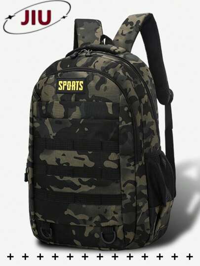 Mochila táctica de camuflaje para hombres, puede contener una computadora portátil de 15.6 pulgadas, mochila escolar ligera de gran capacidad, bolsa de viaje práctica, mochila multifuncional para estudiantes, secundaria, preparatoria, viajes de negocios, vacaciones, uso diario, deportes al aire libre, regalos de cumpleaños, mochilas