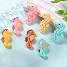 Enjoy Fun of DIY 10/20pcs Cute Resin Mini Seahorse Figurines, Realistic Marine Life Ornaments And Craft Supplies
