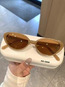 1pc Retro Red Cat Eye Glasses For Fashionable Ladies - Minimalist Frame Design, Perfect For Summer Beach And Holiday Style For Summer Beach Vacation,Outdoor,Travel - Multicolor - View 13