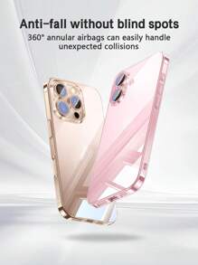 1pc Clear Anti-Fall Phone Case, Compatible With Apple/Android Series Mobile Phones, Transparent Anti-Drop Phone Case, Phone Protective Cover, Phone Shell, Phone Case, Anti-Drop Phone Case, Clear Phone Case, Minimalist Phone Case, Solid Color Phone Case, Transparent Phone Case, TPU Anti-Drop Phone Case (Military-Grade Anti-Drop)