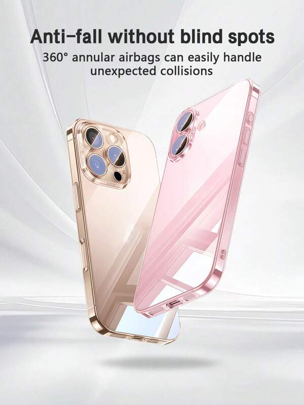 1pc Clear Anti-Fall Phone Case, Compatible With Apple/Android Series Mobile Phones, Transparent Anti-Drop Phone Case, Phone Protective Cover, Phone Shell, Phone Case, Anti-Drop Phone Case, Clear Phone Case, Minimalist Phone Case, Solid Color Phone Case, Transparent Phone Case, TPU Anti-Drop Phone Case (Military-Grade Anti-Drop)