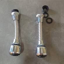 Kitchen Sink Faucet Splash Proof Rotatable Aerator Extender, Water Saving Threaded Spout Shower Head - Silver - View 4