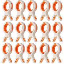 10 件装沙滩巾夹、巡航沙滩椅毛巾夹、衣夹、沙滩巾架，防止毛巾被风吹走，耐用且颜色鲜艳，适合海滨、海滩、露营、烧烤用品、圣诞节和万圣节礼物 - 彩色 - 查看 17