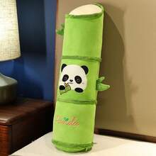 Soft Cute Panda Plush Doll In Bamboo Tube - Made Of Green Polyester Fiber, Multi-Positioning, Bamboo Tube - Ideal Gift For Christmas And New Year, Festival Toys With Playful Design, Soft Texture, Children's Birthday Gifts, Event Party Favors - 彩色 - 查看 17