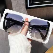 Fashion Oversized Square Women 2025 Luxury Brand Sun Glasses Vintage Sun Glasses Female Shades Outdoor Eyeglasses - 黃色 - 查看 7