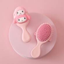 Miniso Sanrio My Melody Cartoon Cute Massage Comb Anti-Static Airbag Curly Hair Comb Not Knotted Tangle Detangle Shower Massage Hairbrush Comb Styling Tools (1 PC) - Pink - View 2