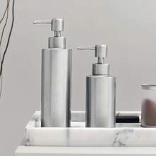 1pc Stainless Steel Refillable Soap Dispenser Pump Bottle For Lotions, Hand Wash, Shampoo, Conditioner, Skincare Products, Bathroom Shower, No Battery Required, Wall Mounted, Mercury-Free, Kitchen & Bathroom AccessoryBathroom Accessories Bathroom Organizer Back To School