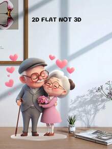 一起变老，甜蜜的爱，亚克力桌面摆件，家庭聚会，节日装饰，礼品，户外装饰，家居装饰客厅，生日，办公桌配件，教室装饰，万圣节，家居必需品，派对礼品，0.3厘米厚，户外装饰，家居装饰客厅，生日，办公桌配件，教室装饰，万圣节，家居必需品 - 彩色 - 查看 13