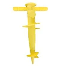 1PC Base de Paraguas Ajustable de Plástico para Sol Playa Patio Herramientas de Fijación de  Soporte de Anclaje Pico Broca Soporte de Jardín - Amarillo - Ver 8