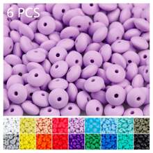 QYDCX Contas de lentilha de silicone faça você mesmo, 6/30/50/100/1800 peças, 12 mm, 30 cores, cordão faça você mesmo e contas acessórias