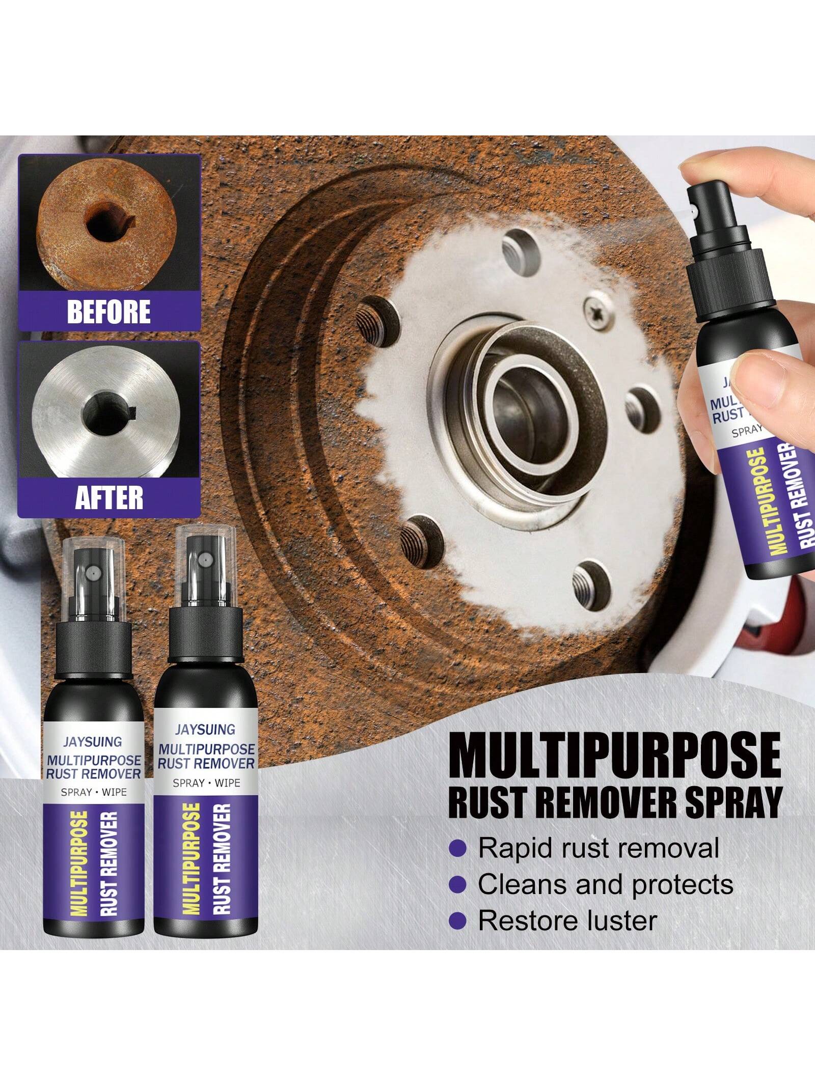 1pc 30ml 50ml إزالة الصدأ رذاذ أجزاء السيارات محول الصدأ رذاذ المعادن الصدأ مزيل الإطارات رذاذ صدأ صدأ. | مقاس: تحسين الإصدار 50 مل