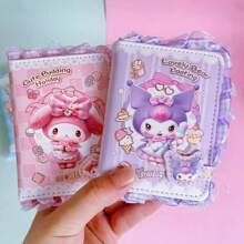 Sanrio 1pc Sanrio Kuromi A7 Lace Magnetic Notebook, Melody Hot Stamping PU Notebook, Random Style School Supplies, Back To School