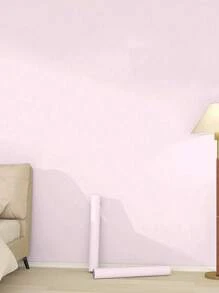 1 Roll Light Pink Self-Adhesive Wallpaper, Nordic Style, Reinforced For Living Room/Bedroom, Seamless Wallcovering, Wall Decor Renovation, Gift For Spring, Birthday, Graduation Party Decoration