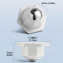 Juego de 4 piezas/8 piezas de ruedas giratorias para muebles de alta capacidad de carga, rotación de 360°, acero inoxidable, con almohadilla autoadhesiva, ruedas de rodamiento suave, fácil de mover, para ruedas de muebles, ruedas giratorias, sin taladro, alta resistencia, sin ruido, ruedas para muebles