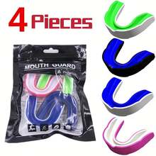4-Piece Set Of Boxing, Taekwondo, Sanda, Basketball, Rugby, And Sports Anti Grub Mouthguards - 4 CÁI - Xem 2